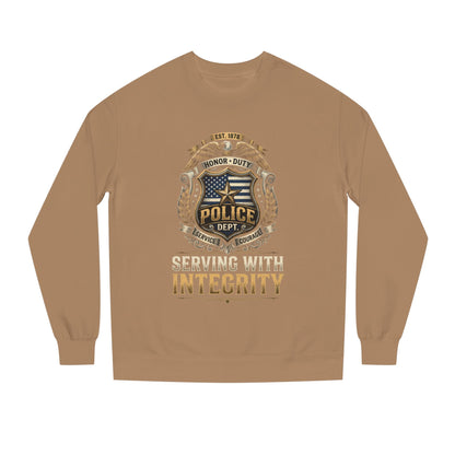 Police Badge Sweatshirt - "Serving With Integrity" Crewneck