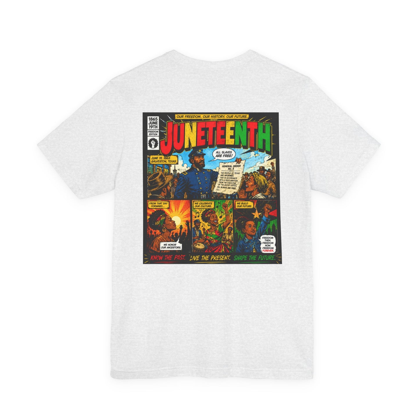 Juneteenth Comic-Style T-Shirt — Retro Celebration Tee