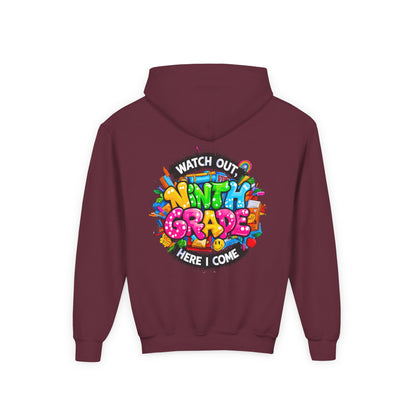 Kids' 4th Grade Hoodie – "Watch Out 4th Grade Here I Come" Colorful Back-to-School Sweatshirt