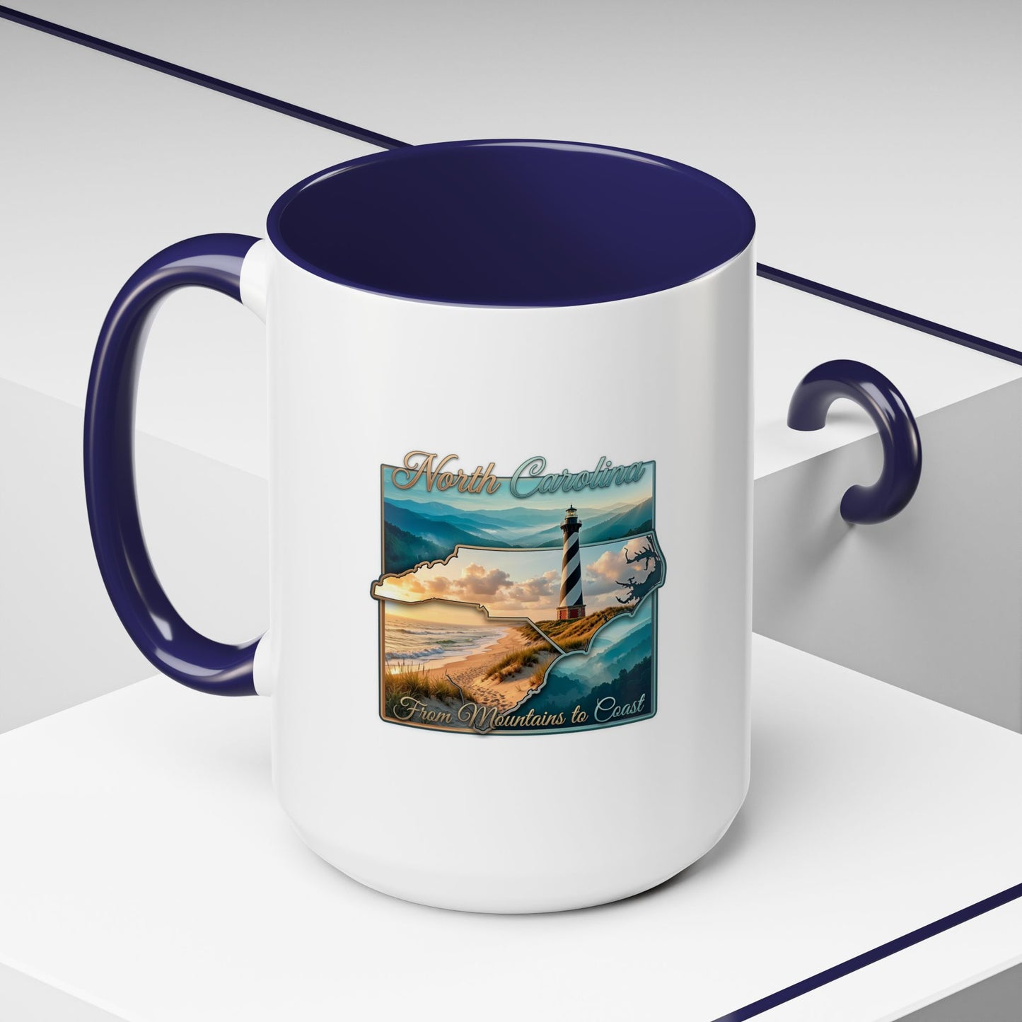 Coastal Lighthouse Coffee Mug – From Mountains to Coast Accent Mug