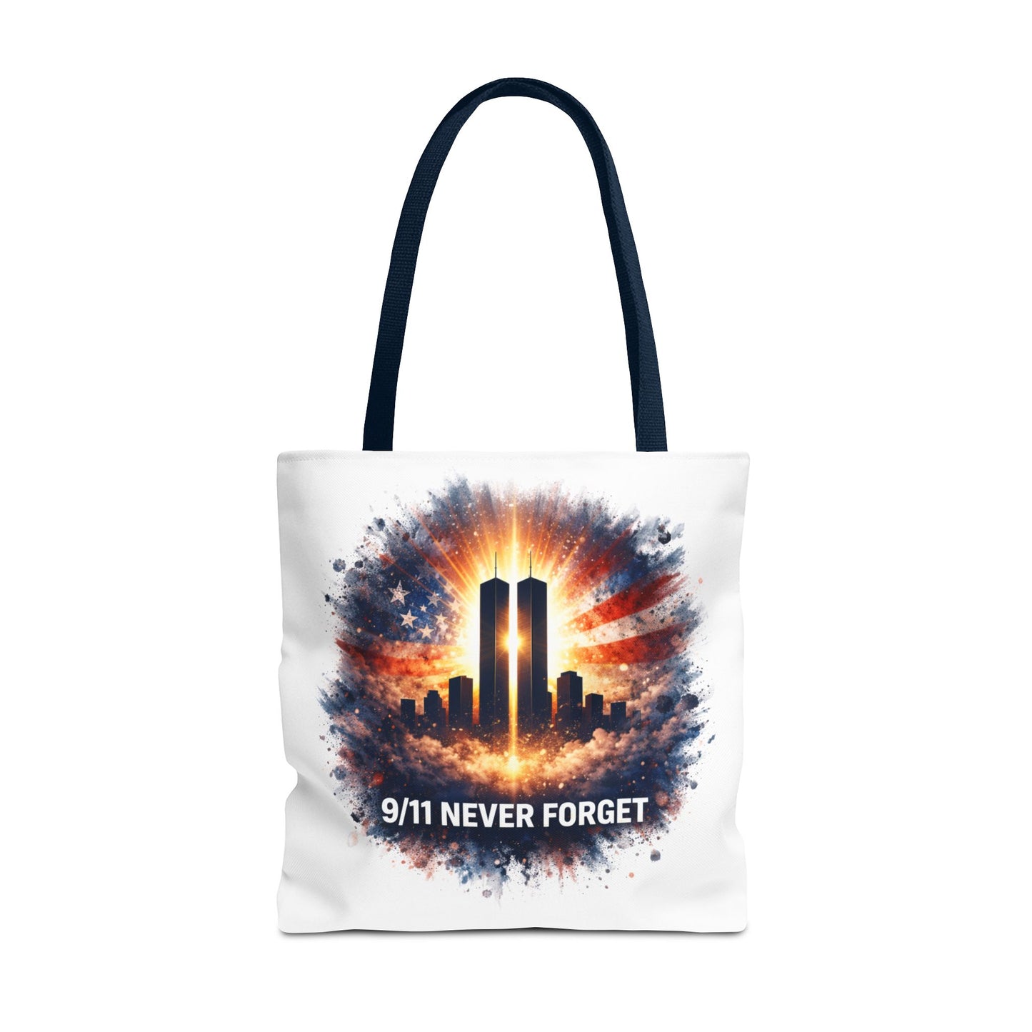 9/11 Never Forget Memorial Tote Bag — Twin Towers Tribute Tote