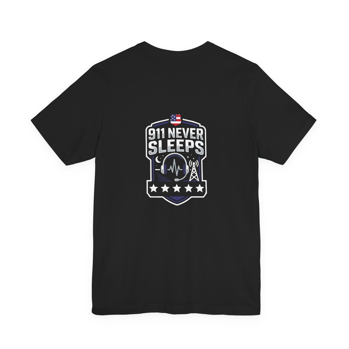 911 Never Sleeps T‑Shirt — Emergency Responder Tribute Tee