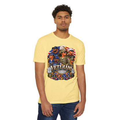 Veterans Tribute T-Shirt – Patriotic Military Emblems & Eagle Design