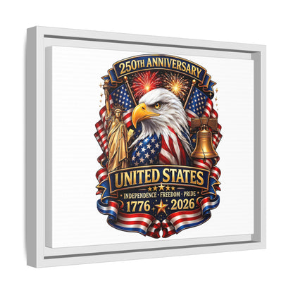250th Anniversary United States Framed Canvas - Patriotic Eagle 1776–2026