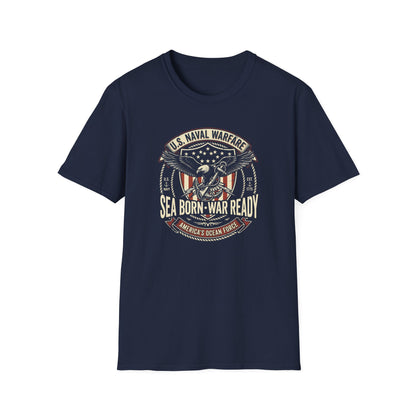 U.S. Naval Warfare Sea Born-War Ready America’s Ocean Force T-Shirt