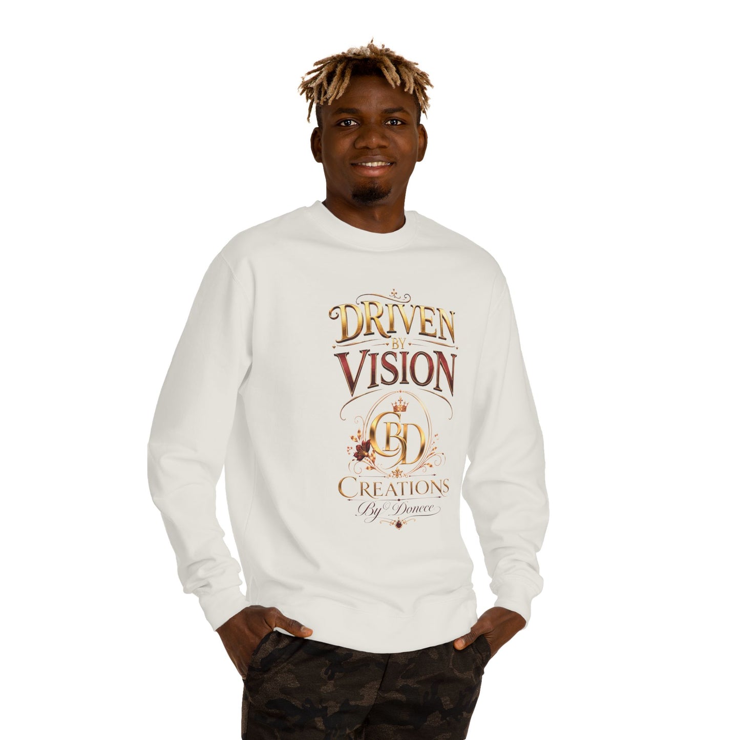 Driven By Vision Crewneck Sweatshirt — CBD Creations Logo Pullover