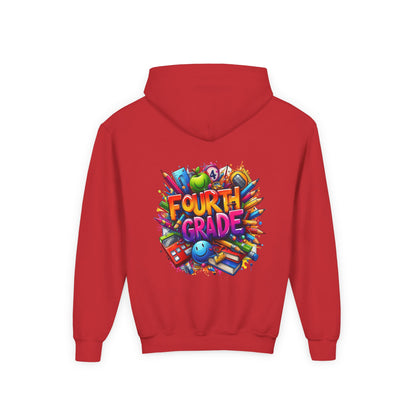 Fourth Grade Youth Hoodie — Colorful Back-to-School Kids Sweatshirt