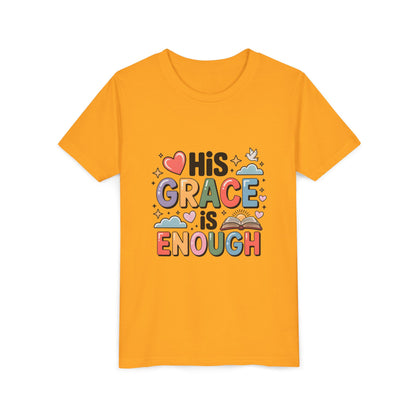 His Grace Is Enough Youth Tee — Christian Kids Inspirational Shirt