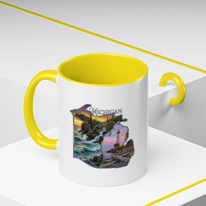 Michigan Lighthouse Coffee Mug — Scenic Great Lakes Accent Mug (11/15oz)