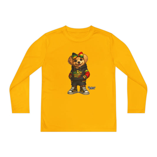 Youth Long Sleeve Tee — Rasta Bear 'Black History' Graphic