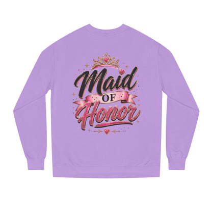 Maid of Honor Sweatshirt — Pink Script Bridal Party Crewneck