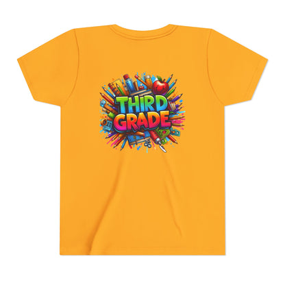 Third Grade Kids' T-Shirt – Colorful School Supplies Back-to-School Tee