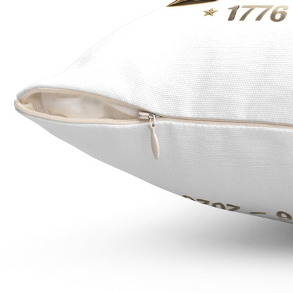 America 250 Commemorative Throw Pillow — "Built by Generations 1776–2026"