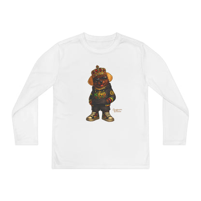 Youth Long Sleeve Tee — 'King' Bear Graphic