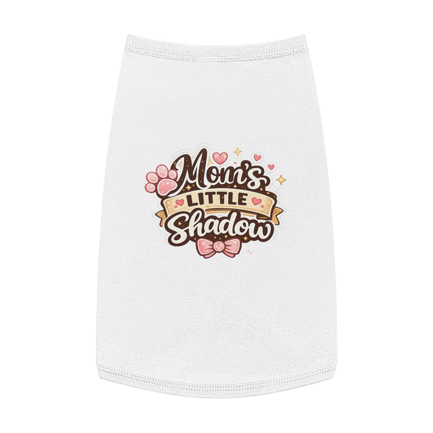 Pet Tank Top — "Mom's Little Shadow" Cute Paw Print Dog Tank