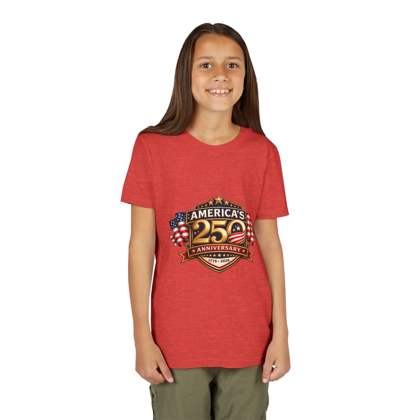 America's 250th Anniversary Youth Tee - Patriotic 1776–2026 Celebration Shirt