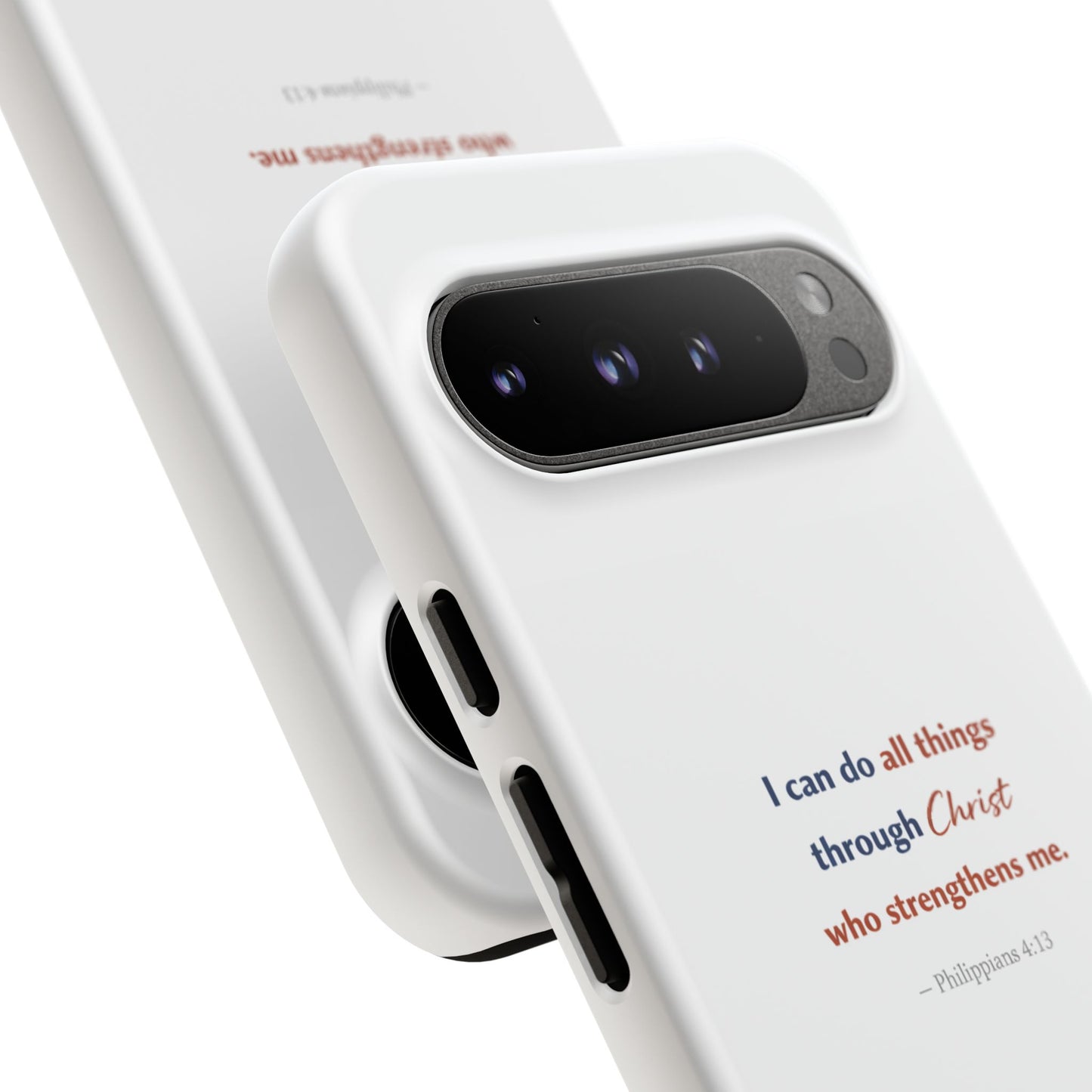 Christian Phone Case – “I Can Do All Things Through Christ” Inspirational Tough Case