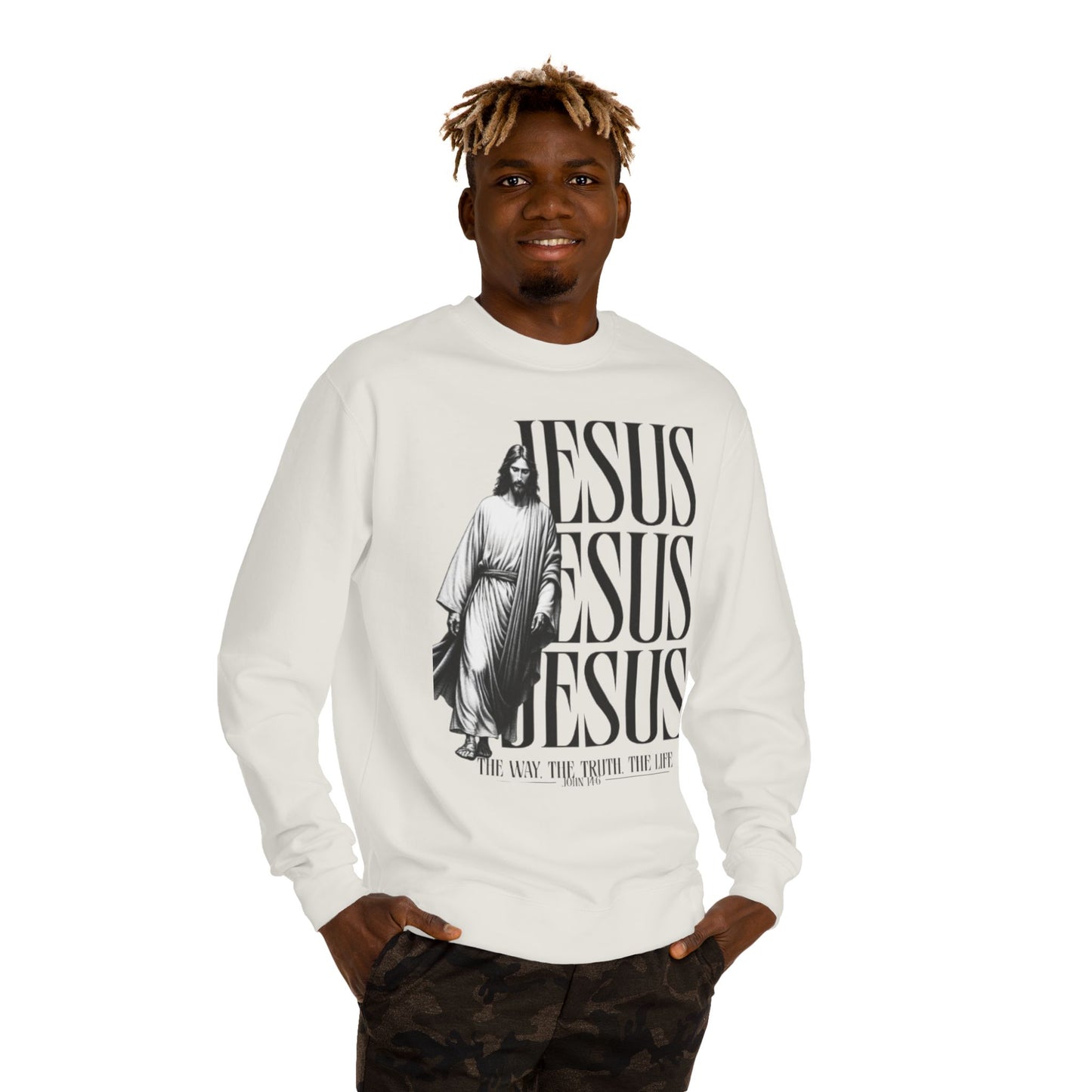 Jesus Crewneck Sweatshirt – The Way The Truth The Life Religious Pullover