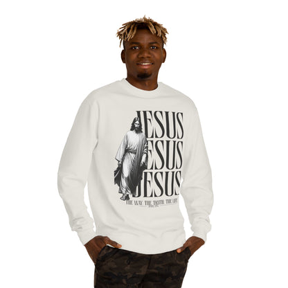 Jesus Crewneck Sweatshirt – The Way The Truth The Life Religious Pullover