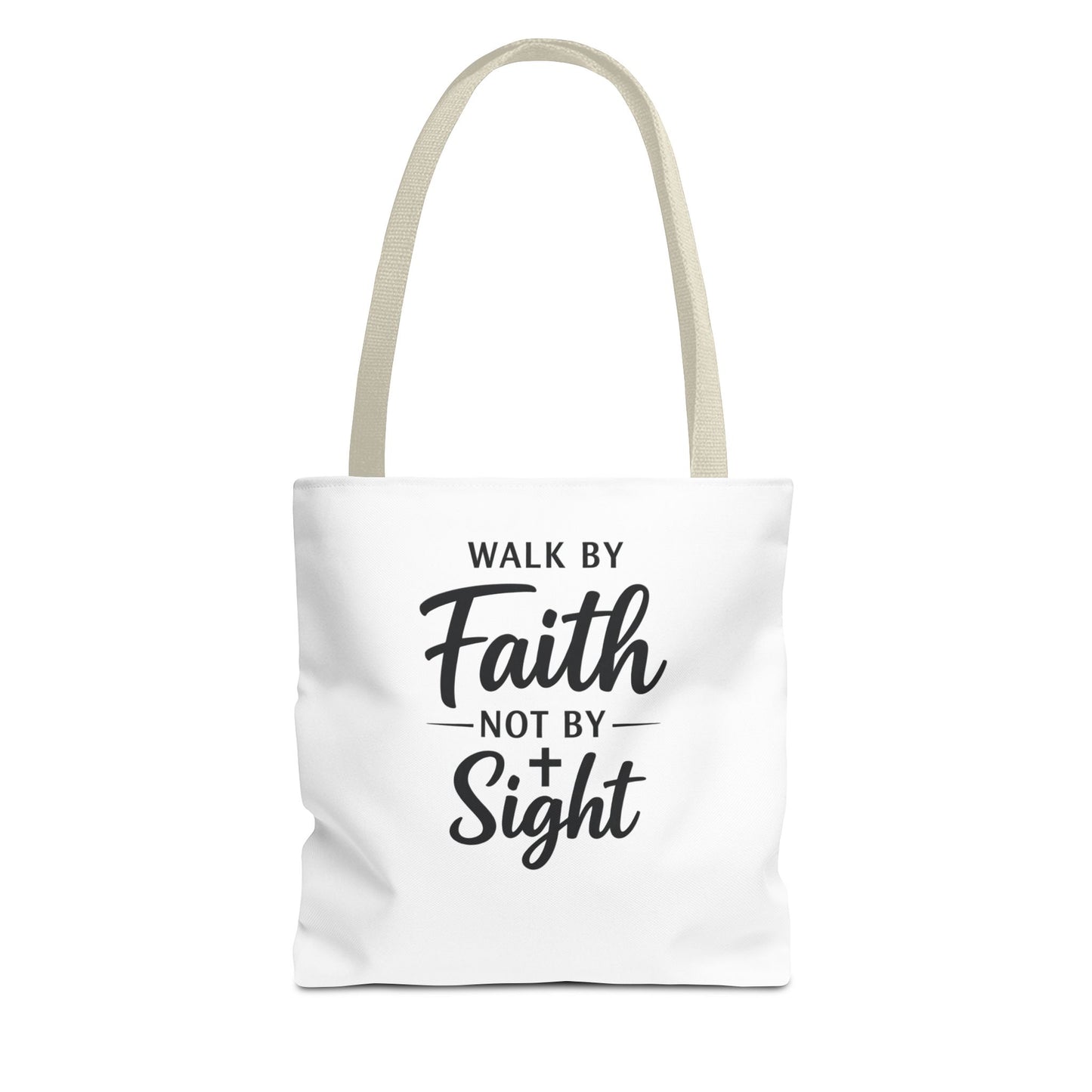 Faith Tote Bag — "Walk by Faith Not by Sight" Inspirational Canvas Tote