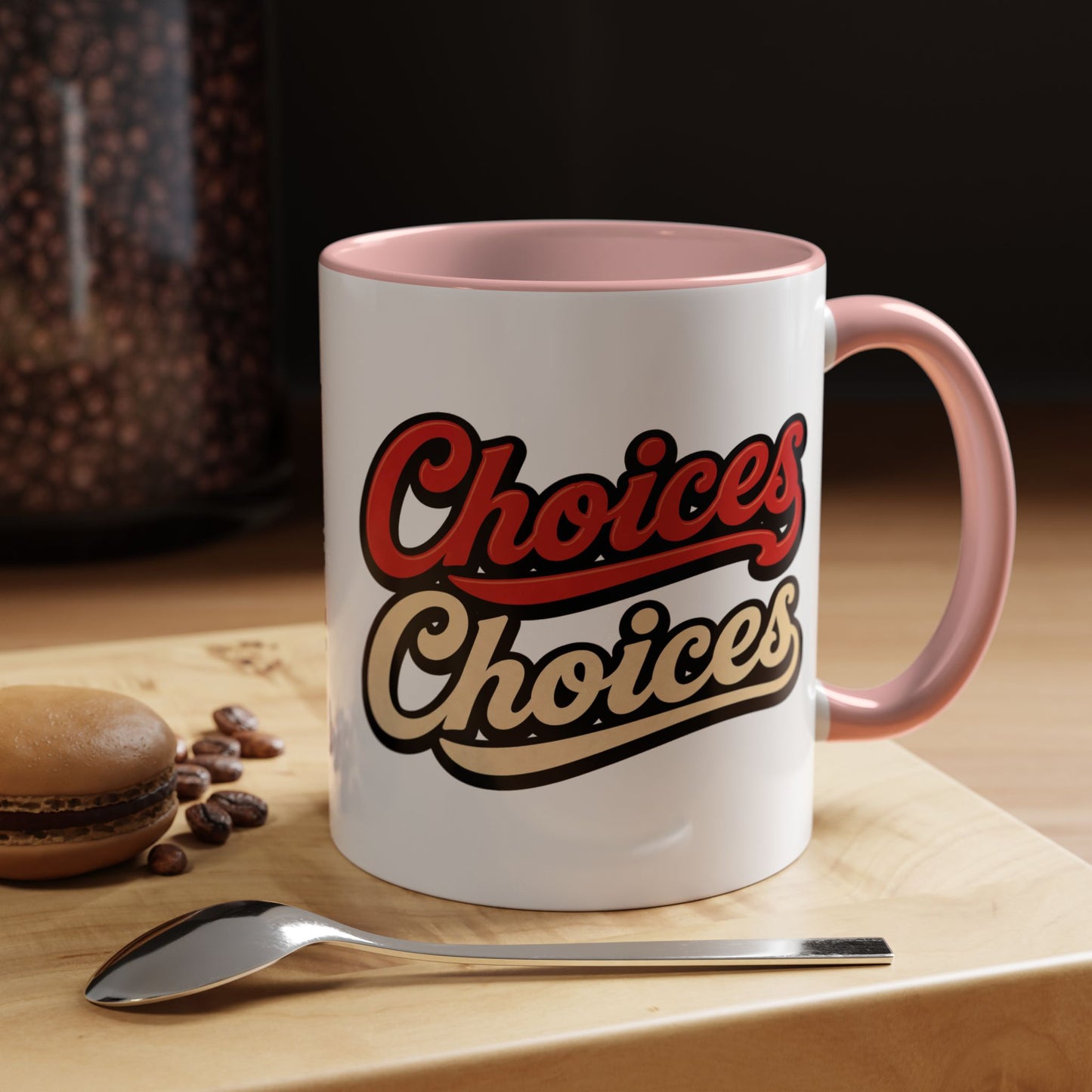 Choices Retro Accent Coffee Mug — Vintage Script 11/15oz