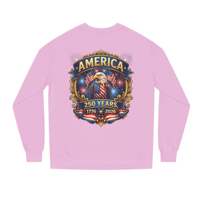 America 250 Years Crewneck Sweatshirt — 1776–2026 Patriotic Eagle Design
