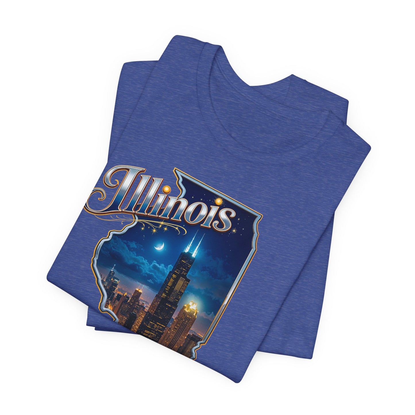 Illinois State Tee — 'City of Broad Shoulders' Chicago Skyline T-Shirt