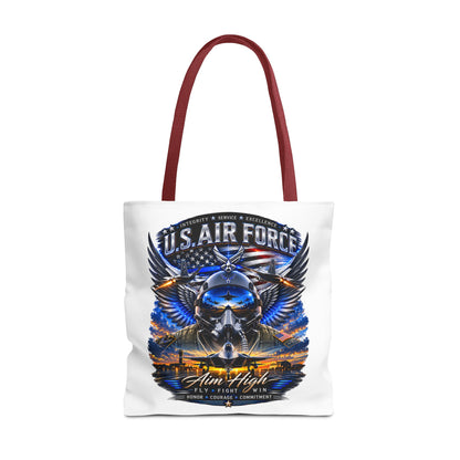 U.S. Air Force Aviator Tote Bag – 'Aim High' Military Pilot Design