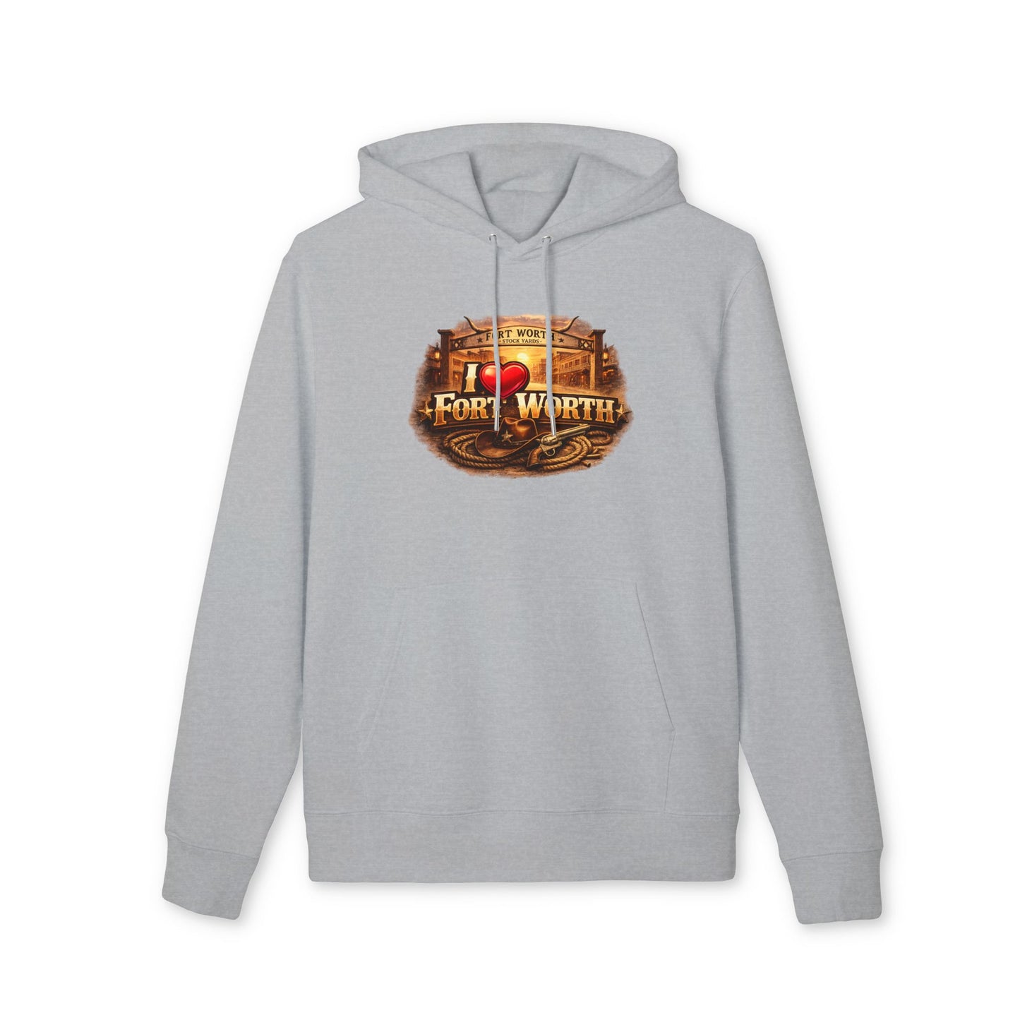 Fort Worth Retro Logo Hoodie — I  Fort Worth City Sweatshirt