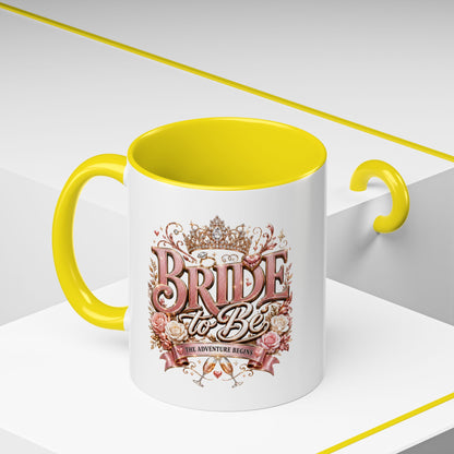 Bride to Be Coffee Mug — Floral Bridal Accent Mug (11/15oz)