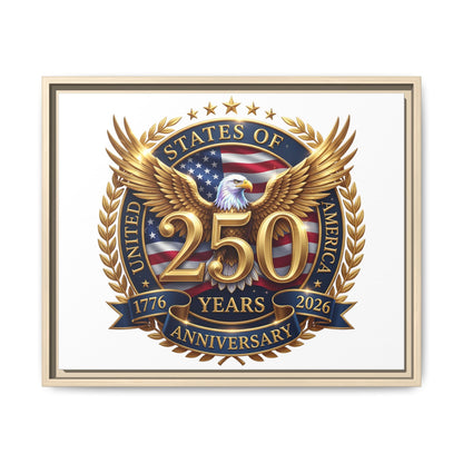 250th United States Anniversary Framed Canvas Print