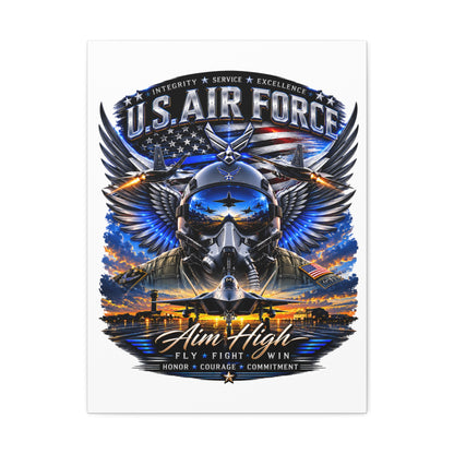 U.S. Air Force 'Aim High' Stretched Canvas - Military Aviation Wall Art