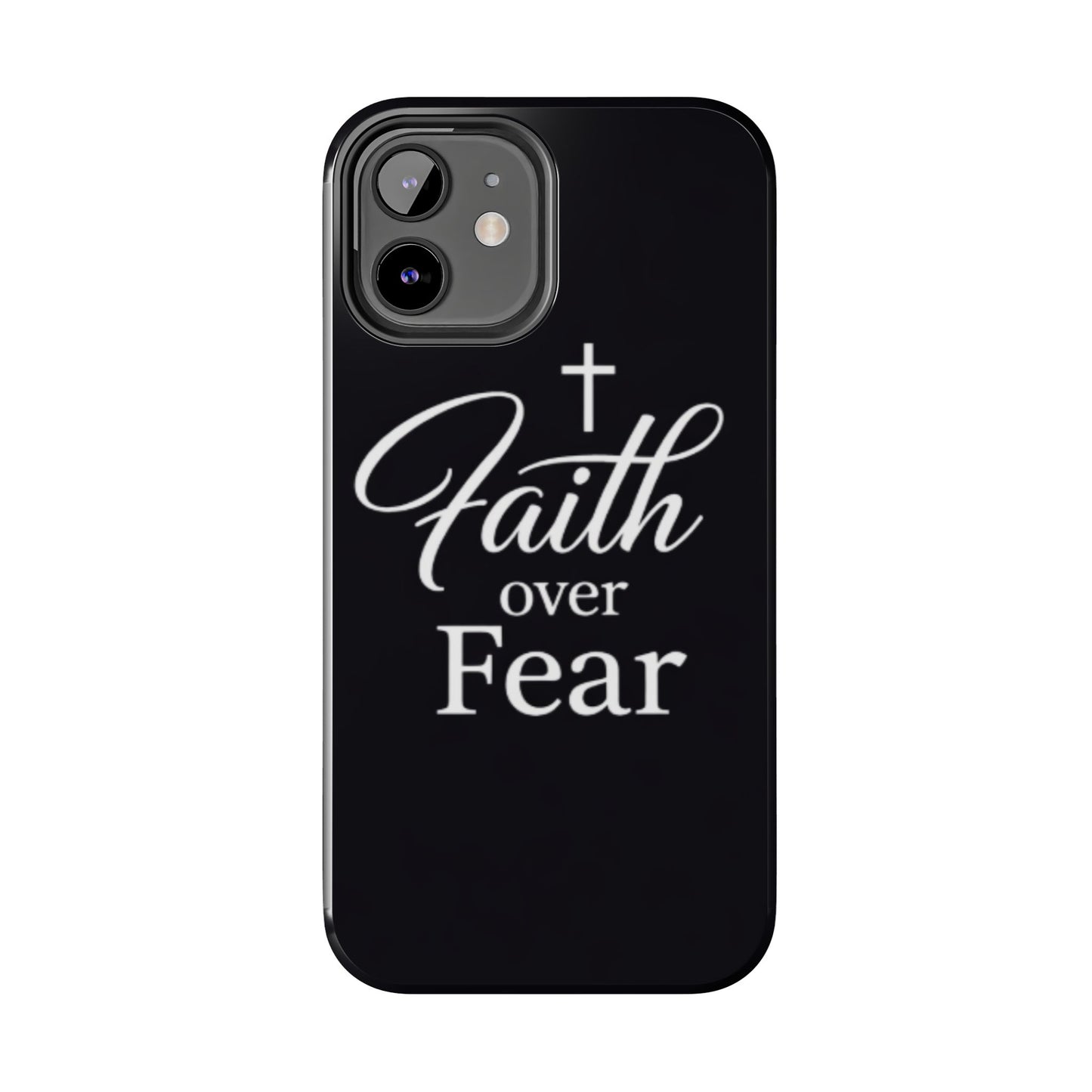 Faith Over Fear Tough Phone Case — Inspirational Christian Cross Phone Cover