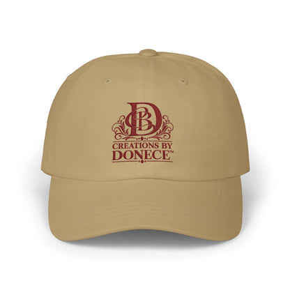 Creations By Donece Embroidered Dad Cap — Classic White Logo Hat