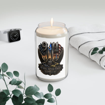 9/11 Memorial Soy Candle — "We Will Never Forget" 13.75oz