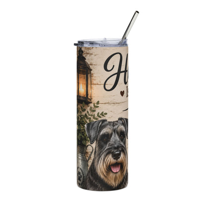 20oz Stainless Tumbler – “Home Is Where My Standard Schnauzer Is” Dog Lover Tumbler