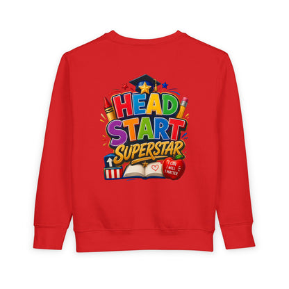 Head Start Superstar Toddler Sweatshirt — Colorful Preschool Graduation Gift
