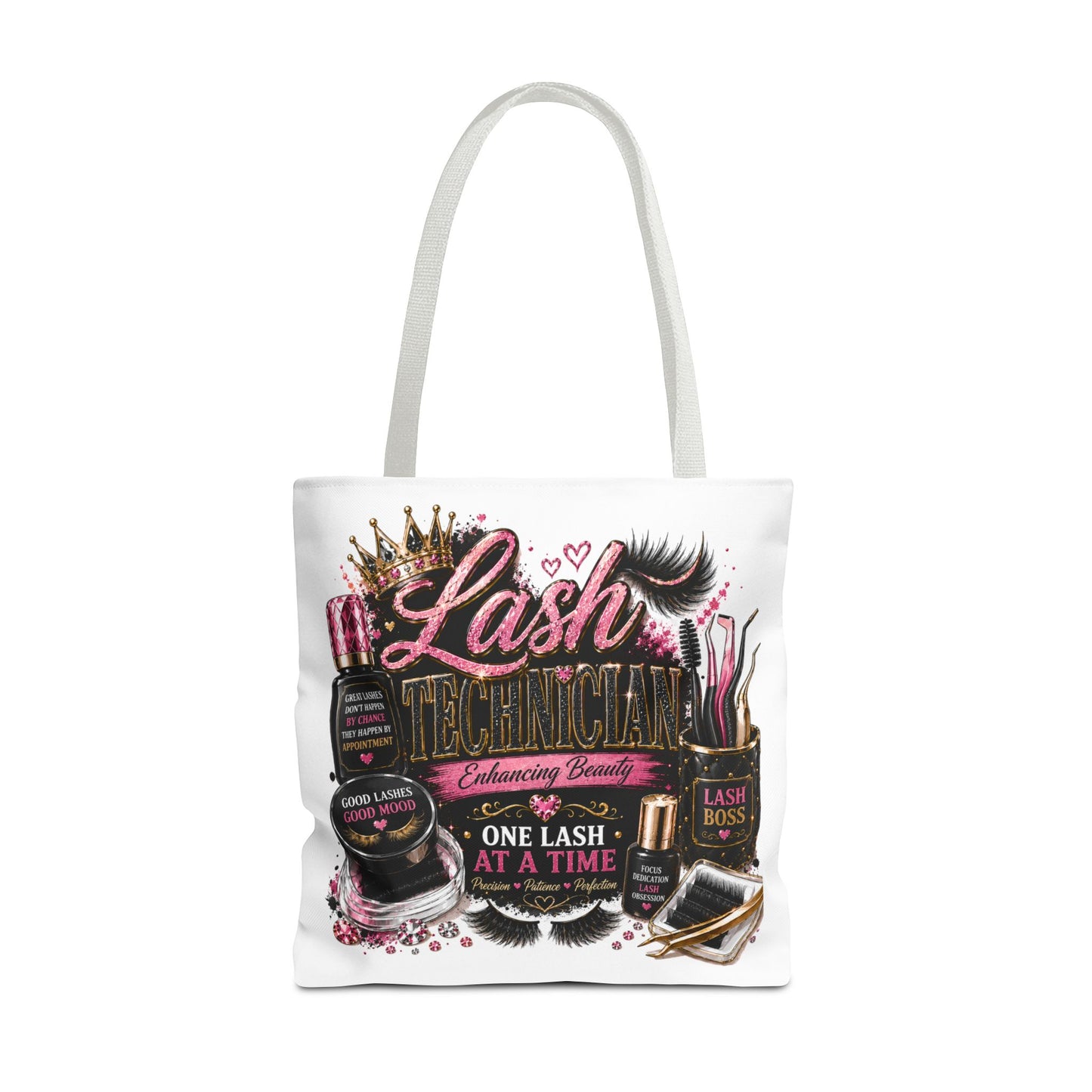 Lash Technician Tote Bag – 'One Lash at a Time' Beauty Cosmetics Canvas Tote