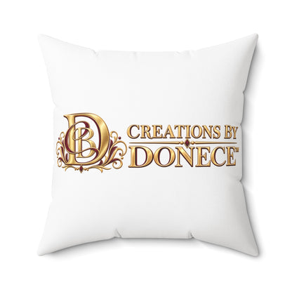 Creations By Donece Decorative Throw Pillow — Gold Logo Accent