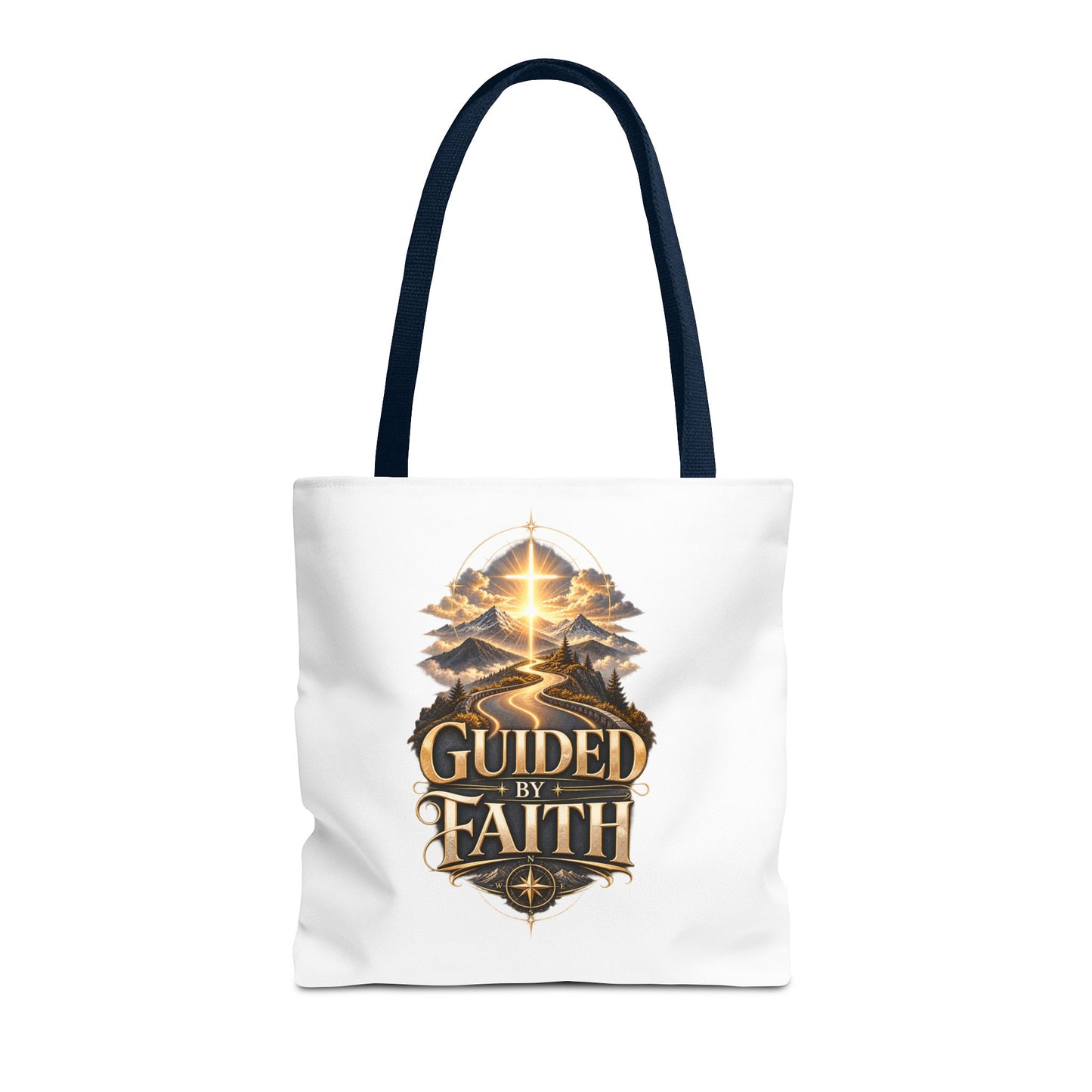 Guided by Faith Tote Bag — Christian Inspirational Canvas Tote