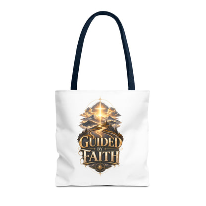 Guided by Faith Tote Bag — Christian Inspirational Canvas Tote