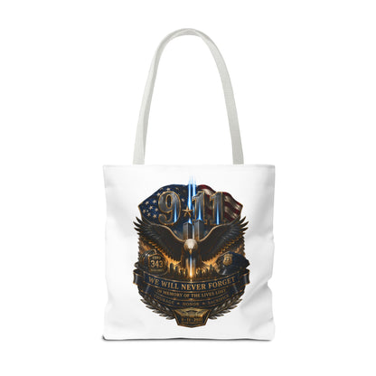 9/11 Memorial Eagle Tote Bag – Never Forget Tribute Tote