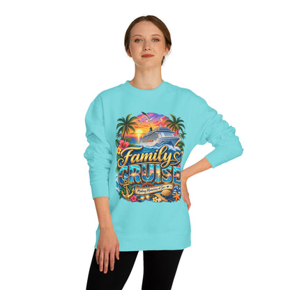 Family Cruise Sweatshirt – Tropical Cruise Vacation Crew Neck