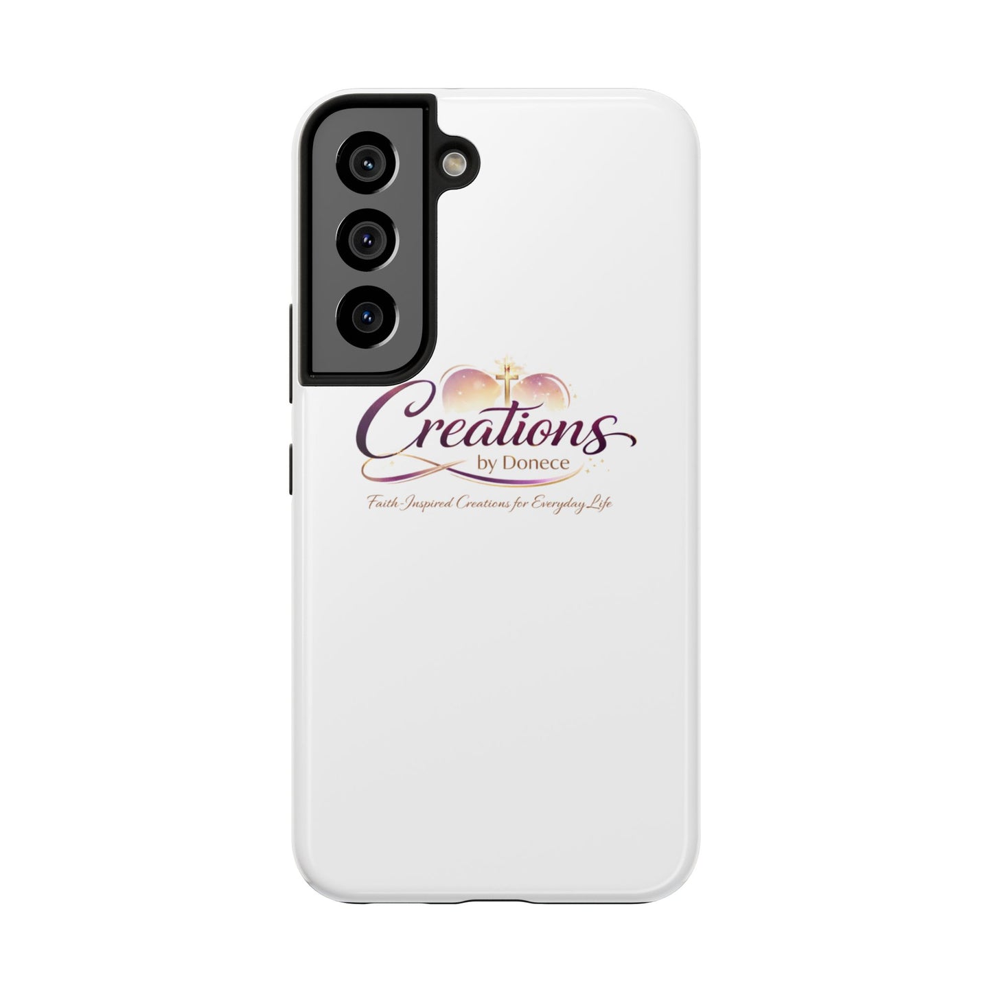 Tough Phone Case - "Creations by Donece" Logo Protective Cover