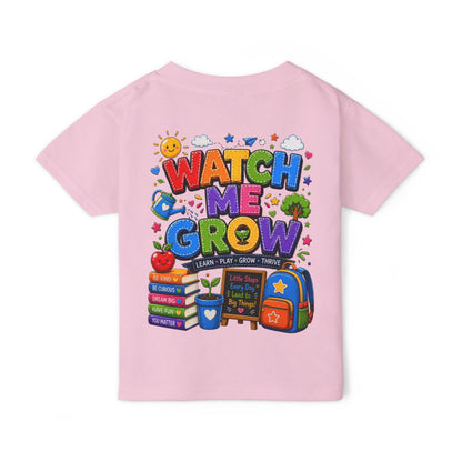 Toddler T-Shirt — "Watch Me Grow" Back-to-School Graphic Tee