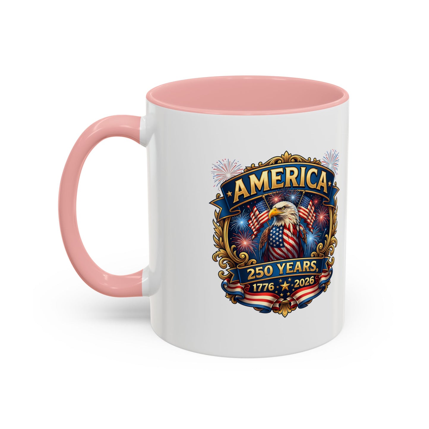 250th America Eagle Coffee Mug — Patriotic 1776–2026 Anniversary Accent Mug