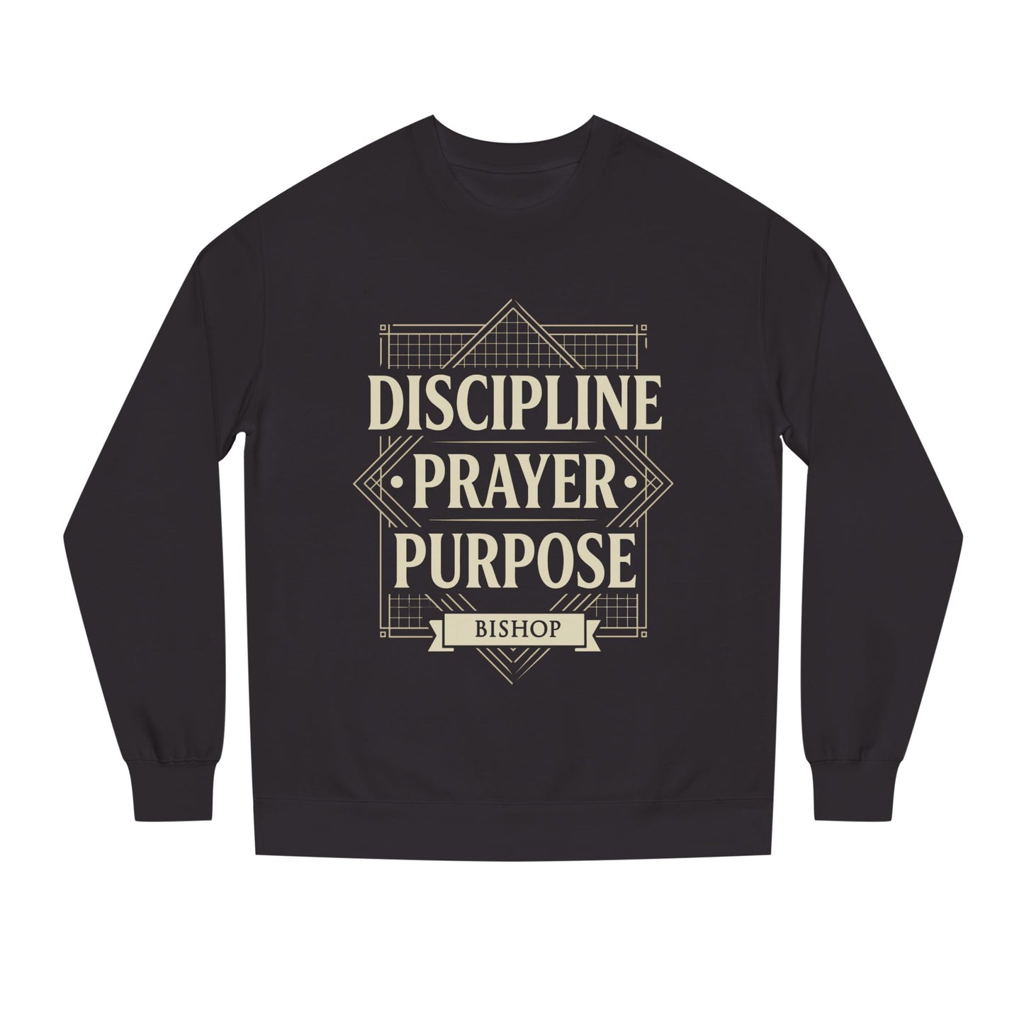 Crewneck Sweatshirt — "Discipline Prayer Purpose" Inspirational Faith Design