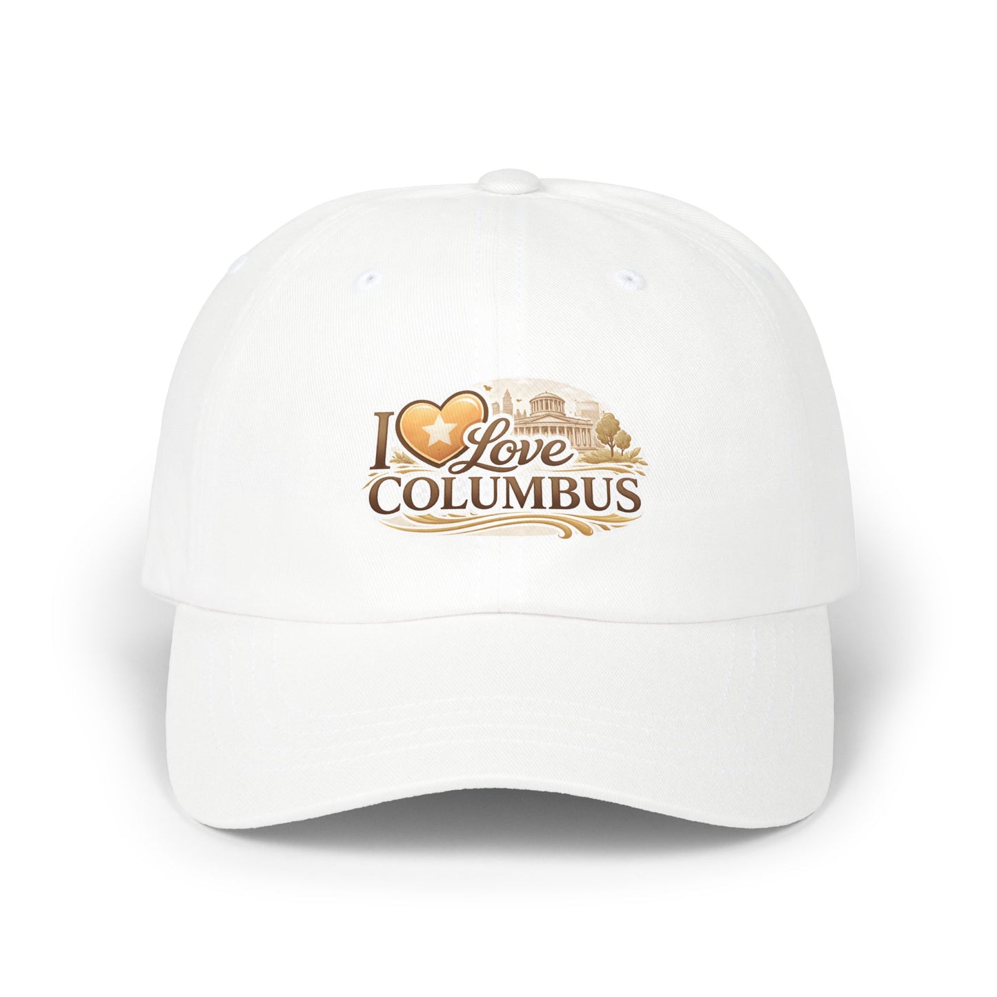 I Love Columbus Dad Cap — Casual City Souvenir Hat
