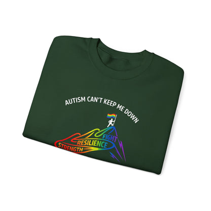Autism Can't Keep Me Down Fight Resilience Strength Sweatshirt
