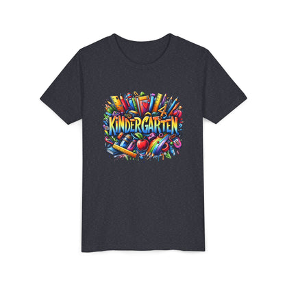 Kindergarten Colorful School Supplies Youth Tee — Back-to-School Kids T-Shirt